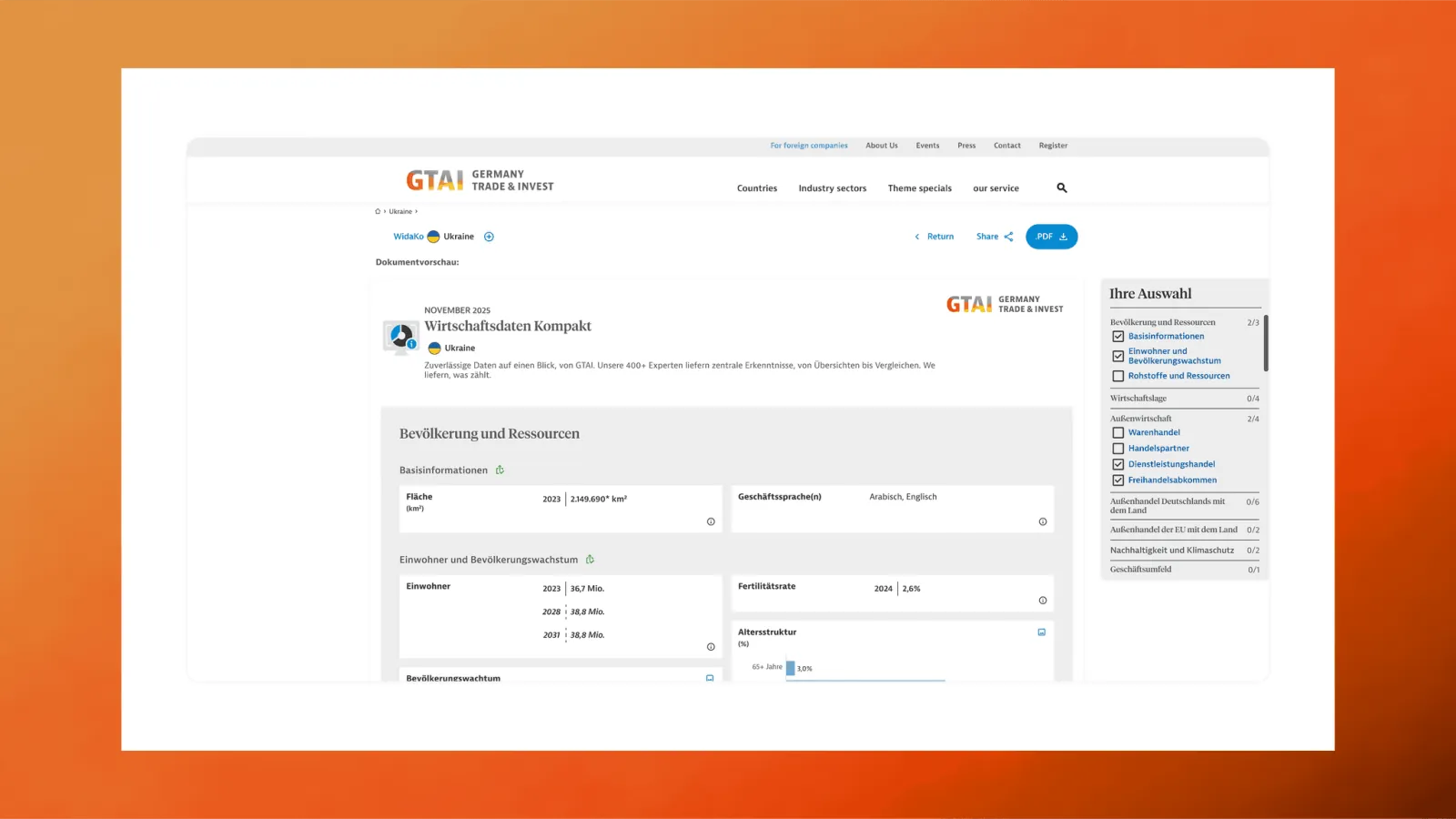 GTAI Wirtschaftsdaten Kompakt — imagen del proyecto 14